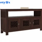 Solid Wooden Cabinet Sideboard with 6 Shelves and 3-Door Storage