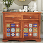 Sheesham Wood Wooden Cabinet Sideboard with 2 Drawers