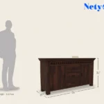 Solid Sheesham Wood Wooden Cabinet Sideboard