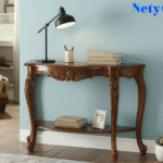 Space-Saving Half-Round Entryway & Accent Table (Solid Sheesham)