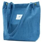Women Corduroy Shoulder Tote Bag