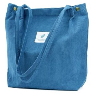 Women Corduroy Shoulder Tote Bag