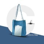 Women Corduroy Shoulder Tote Bag