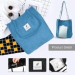 Women Corduroy Shoulder Tote Bag