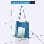 Women Corduroy Shoulder Tote Bag