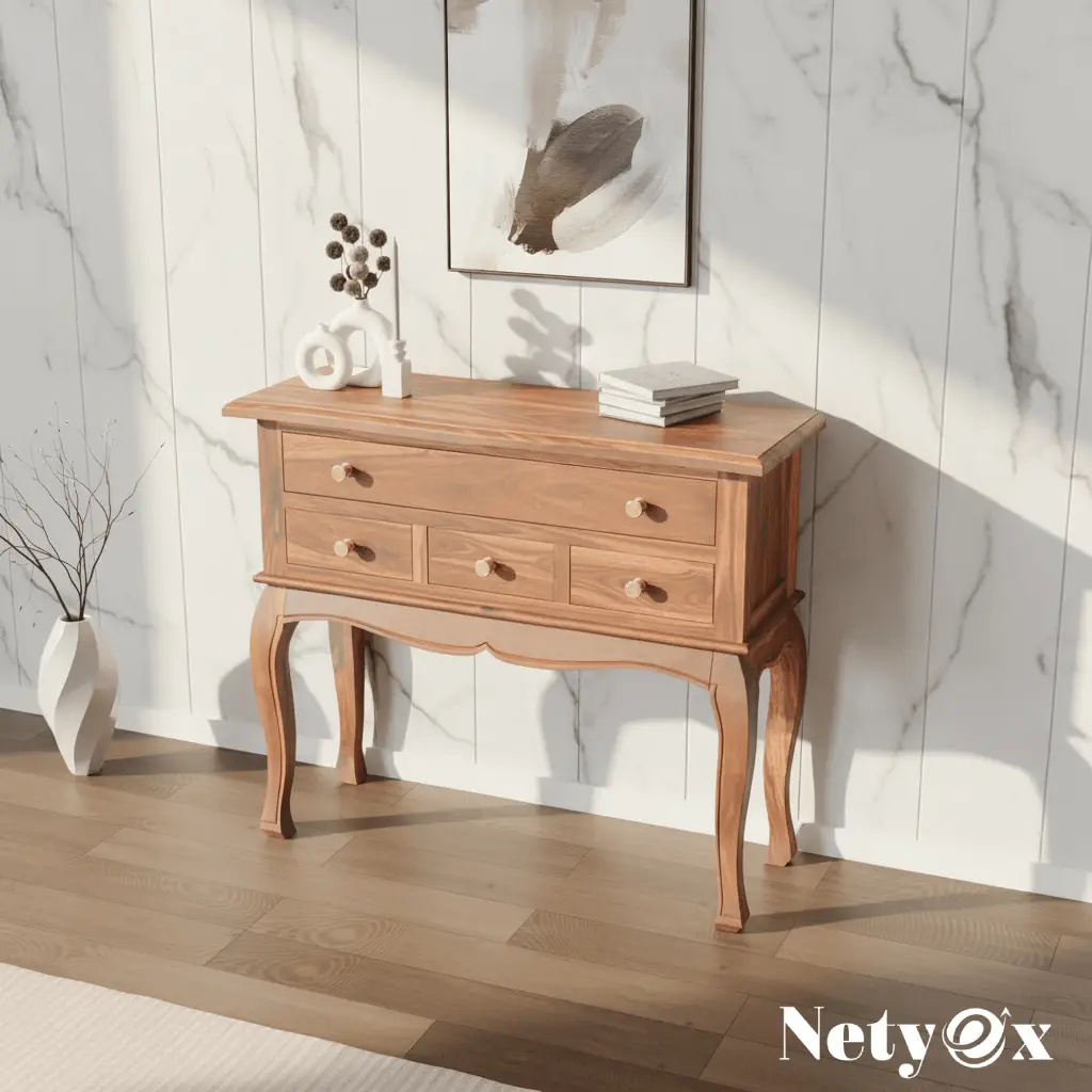 Wooden Console Table for Living Room
