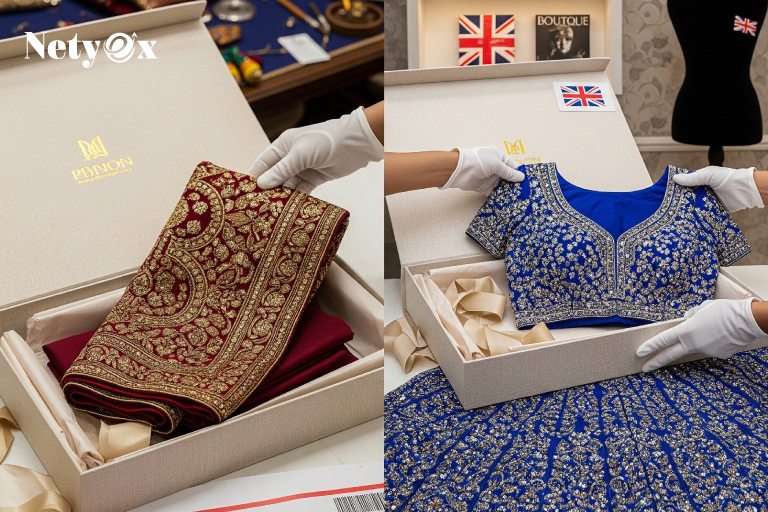 How to Export Designer Sarees & Lehengas from India to UK