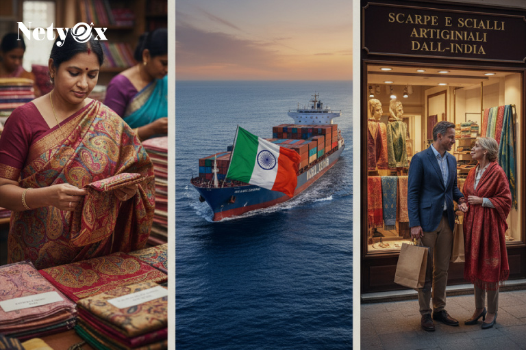 How to Export Scarves & Shawls from India to Italy