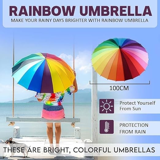 Large Rainbow Umbrella