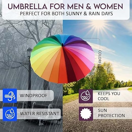 Large Rainbow Umbrella
