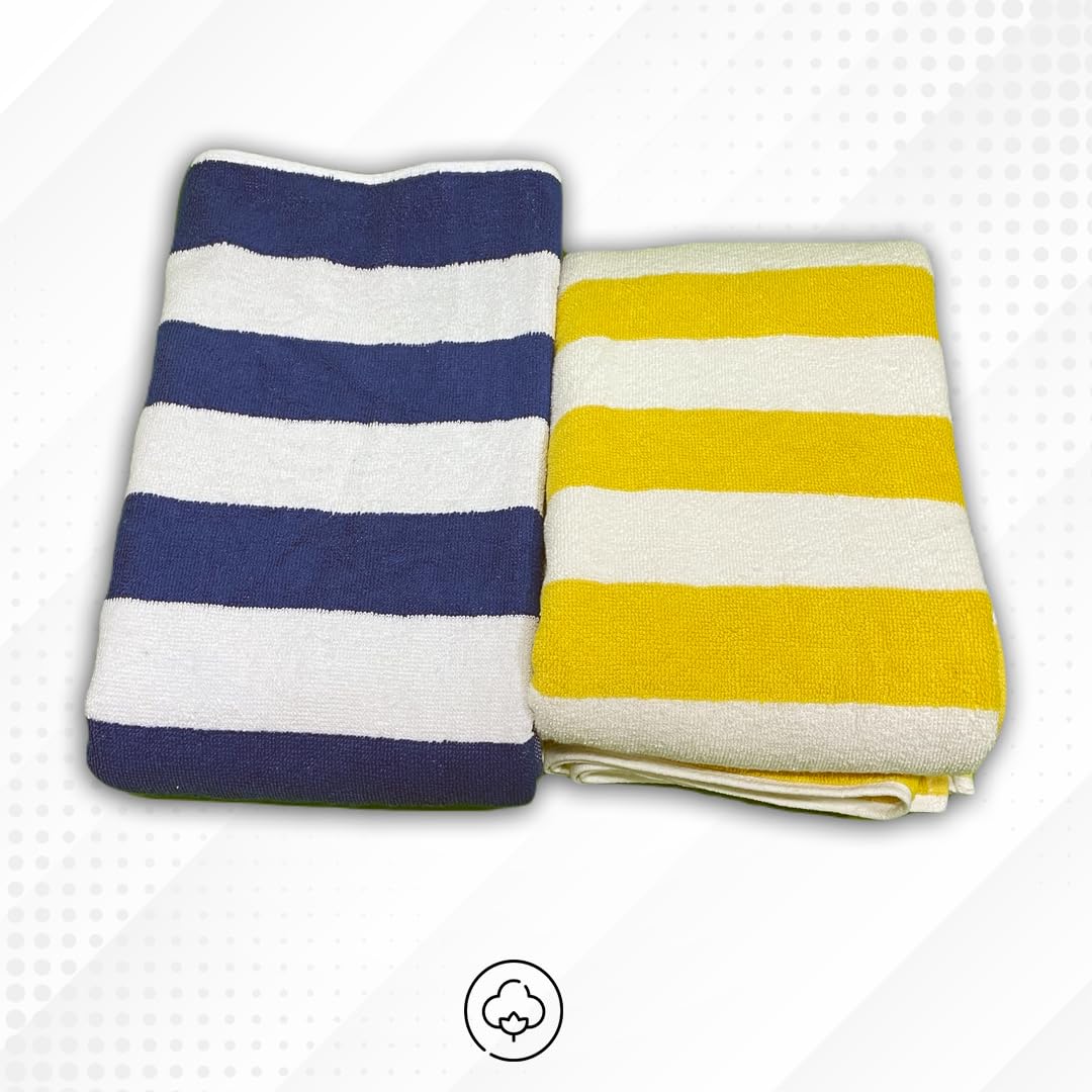 Premium Large Cotton Pool & Beach Towel – 450 GSM, Soft & Absorbent (Beige)