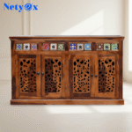 Solid Sheesham Wood Sideboard TV Cabinet for Living Room
