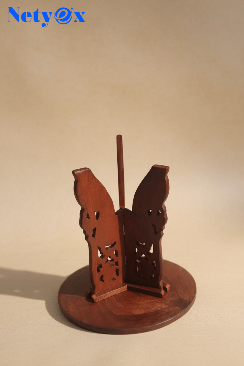 Wooden Hand-Crafted Folding Side Stool for Living Room and Office