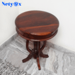 Sheesham Wood Round End Table (Brown)