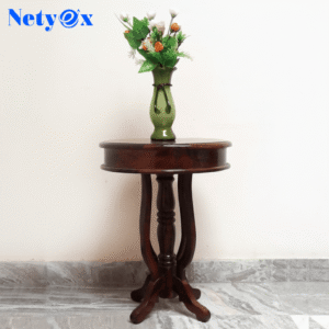 Sheesham Wood Round End Table (Brown)