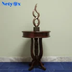 Sheesham Wood Round End Table (Brown)