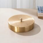 6-Inch Brass Spice Box with Spoon