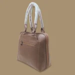 Beige Premium Genuine Leather Women’s Handbag