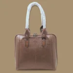 Beige Premium Genuine Leather Women’s Handbag