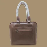 Beige Premium Genuine Leather Women’s Handbag