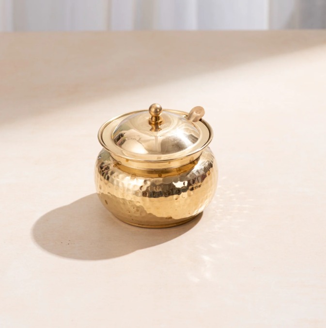 Brass Hammered Pot