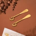 Brass Handcrafted Butter Knife with Peacock Handle