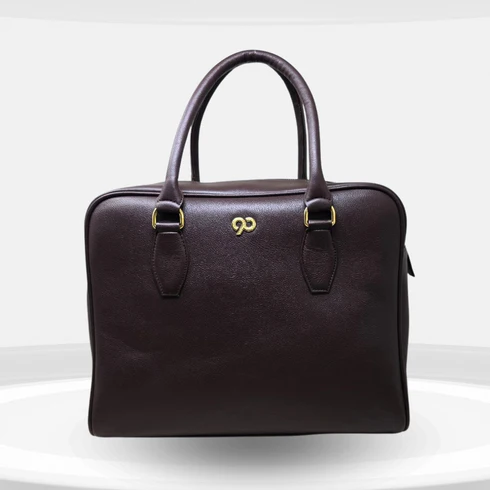Brown Genuine Leather Tote Bag