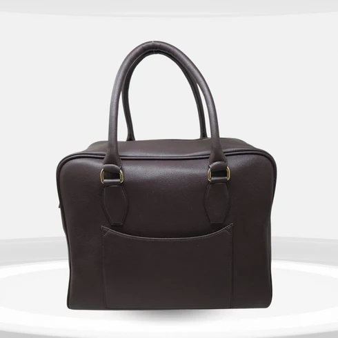 Brown Genuine Leather Tote Bag