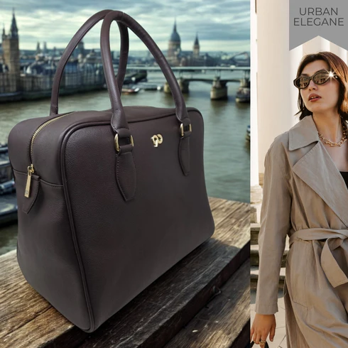 Brown Genuine Leather Tote Bag