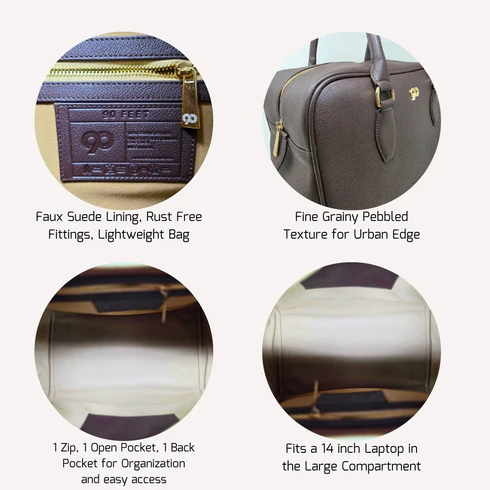 Brown Genuine Leather Tote Bag