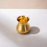 Handcrafted Brass Matki-Style Glass Set (Pair)