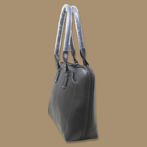 Premium Grey Genuine Leather Handbag for Women