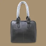 Premium Grey Genuine Leather Handbag for Women