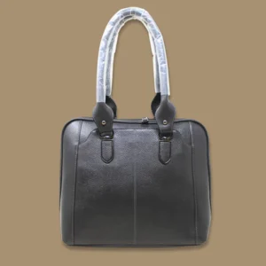 Premium Grey Genuine Leather Handbag for Women
