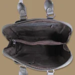 Premium Grey Genuine Leather Handbag for Women