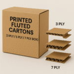 Printed Fluted cartons (3 ply 5 ply 7 ply box)