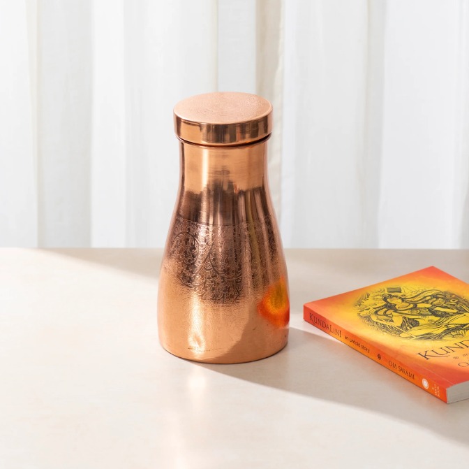 Pure Copper Bedroom Water Bottle with Luxurious Matte Finish