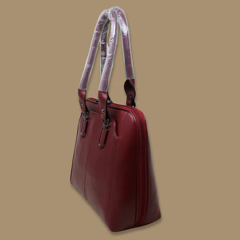 Red Genuine Leather Women's Handbag