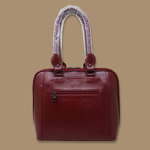 Red Genuine Leather Women's Handbag