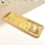 Set of 3 Copper-Finish Dry Fruit Containers with Sleek Serving Tray