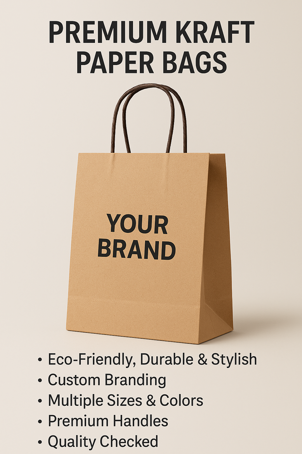 Premium Kraft Paper Bags with Custom Branding