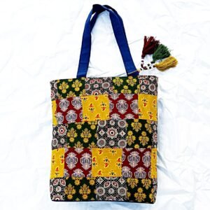 Premium Block Print Cotton Tote Bag