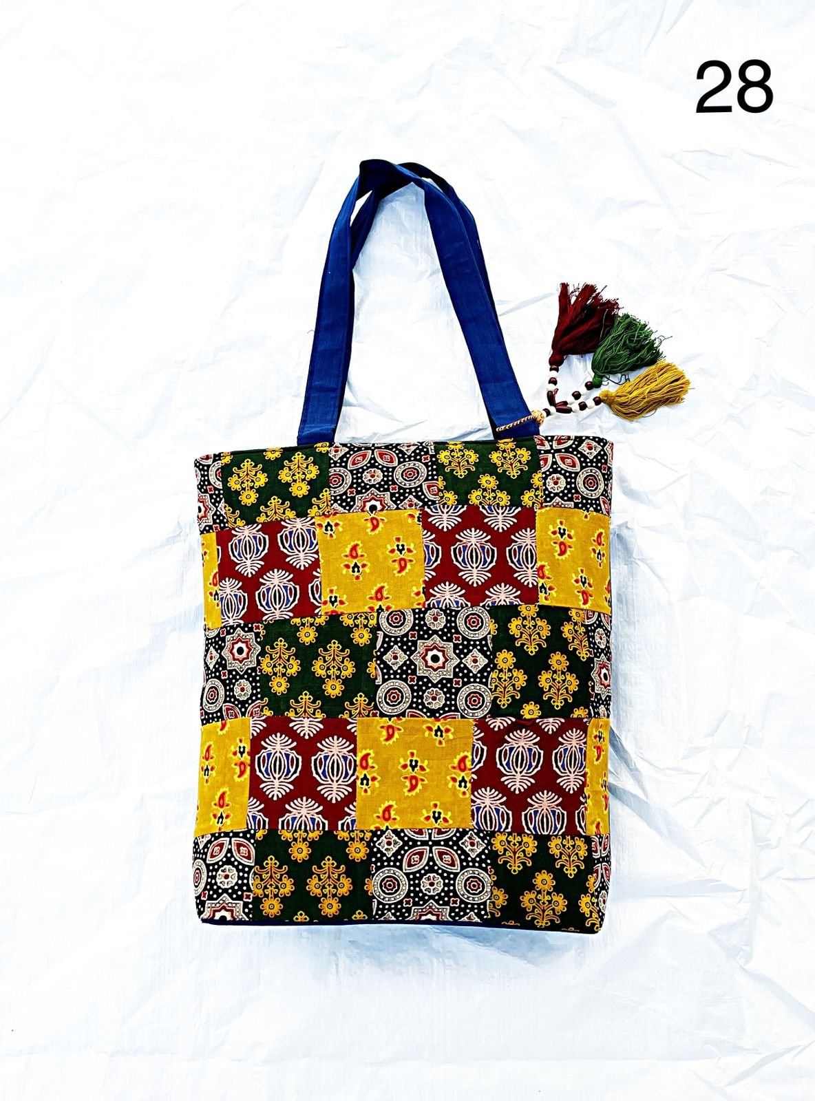 cotton-handbags-with-patch-work-yellow