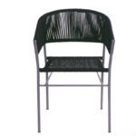 Modern Outdoor Rope Arm Chair with Metal Frame