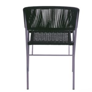 Modern Outdoor Rope Arm Chair with Metal Frame