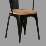 Metal and wood Tolix type Arm Chair for home and hotel Restaurant Cafe