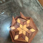 Brown Wooden Jigsaw Puzzle (6.5 x 6.5 Inches, Natural Finish)