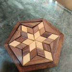 Brown Wooden Jigsaw Puzzle (6.5 x 6.5 Inches, Natural Finish)