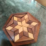 Brown Wooden Jigsaw Puzzle (6.5 x 6.5 Inches, Natural Finish)