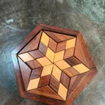 Brown Wooden Jigsaw Puzzle (6.5 x 6.5 Inches, Natural Finish)